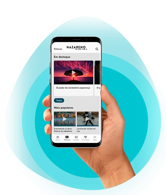 Aplicativo da Nazareno Araras em um celular